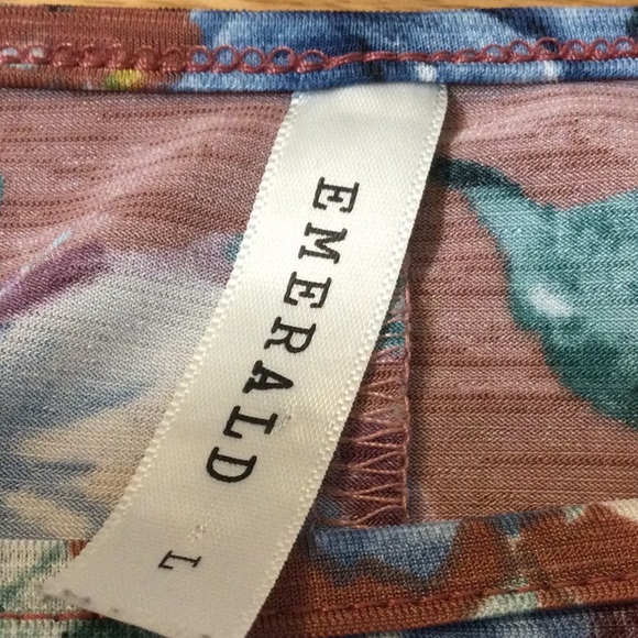 L Emerald terra cotta/brown florsl dress - Picture 13 of 13